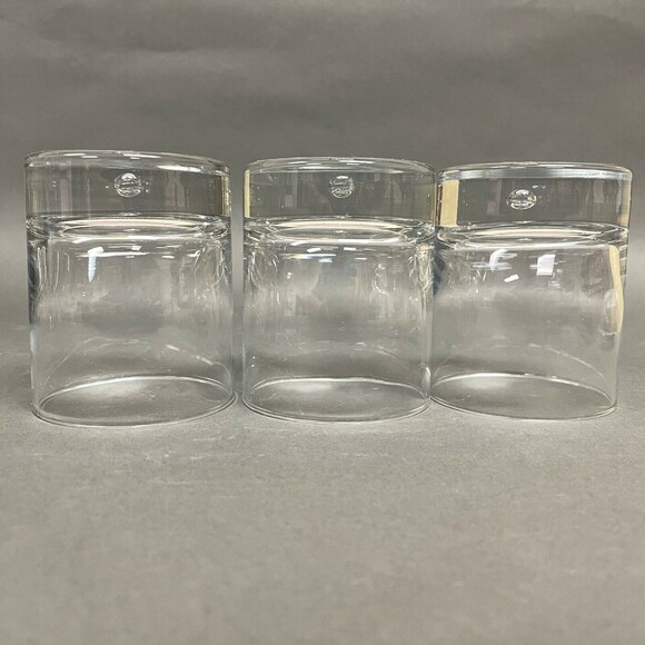Vintage Double Old Fashion Clear Glass Bubble 3 7/8" High Lot of 3 - Picture 7 of 7